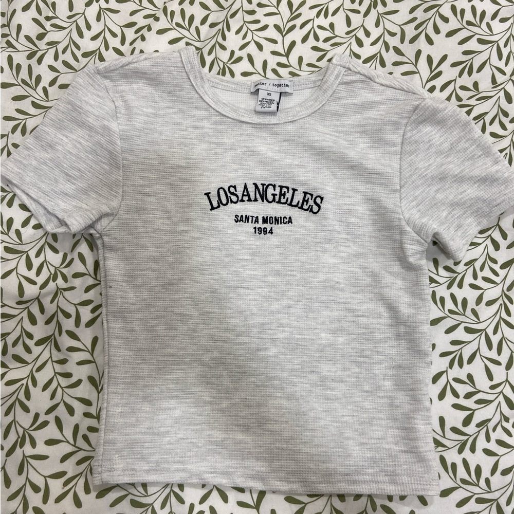 Gray Los Angeles T-Shirt baby tee